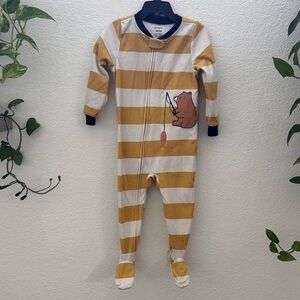 Carter’s Toddler Boy Fleece One Piece Pajamas 2T Bear Design